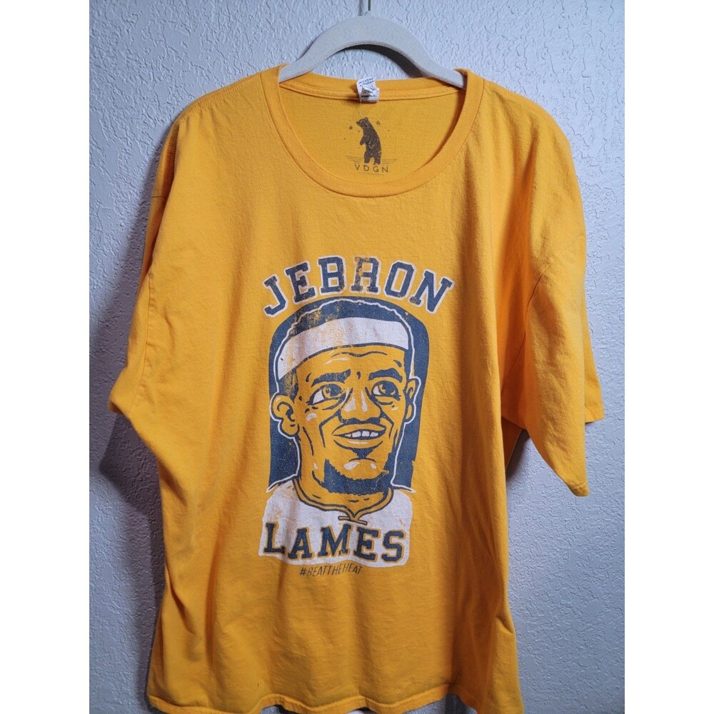 Jebron Lames" NBA Basketball Beat the Heat Pacers Novelty 2XL T-shirt